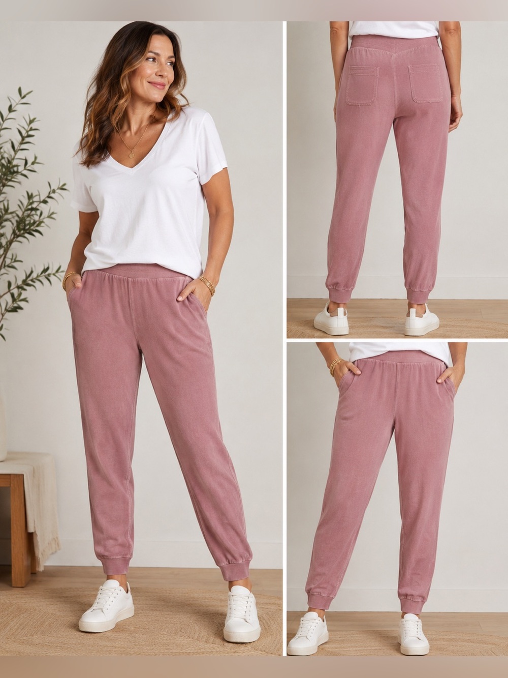 Carbon2Cobalt Boundless North Women’s XL Dusty Rose Cotton Jogger Pants